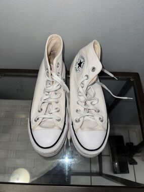 Converse White High-Top Platform Sneakers
